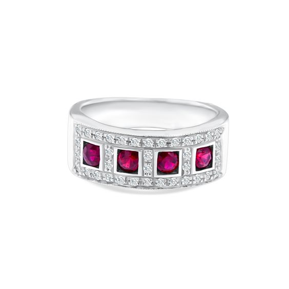 Ringe Roman Gioielli Dame LEGAMI in Weißgold Rubino 0.56 Ct R515A19P126 - R515A19P126